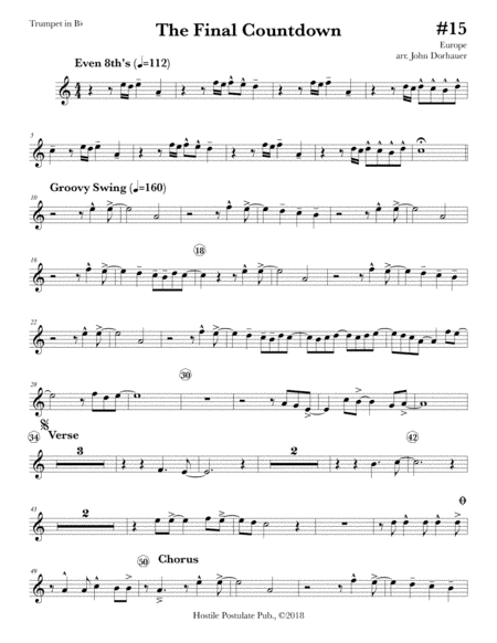 Final Countdown (arr. John Dorhauer)