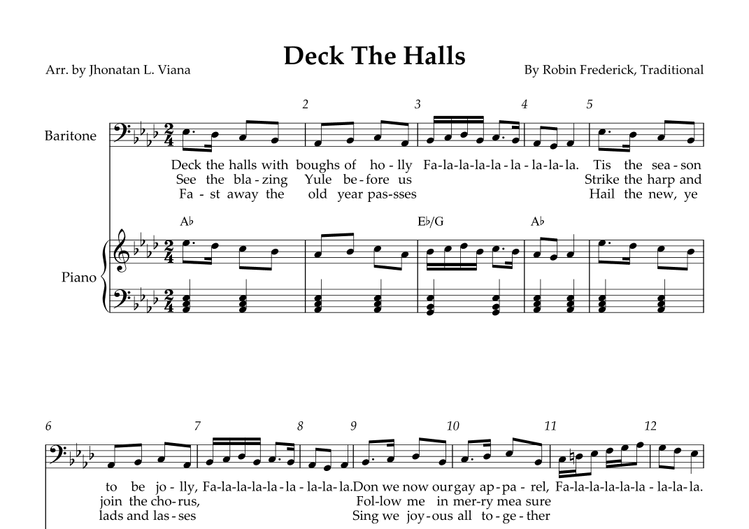 Deck The Halls (arr. Jhonatan Lucio Viana)