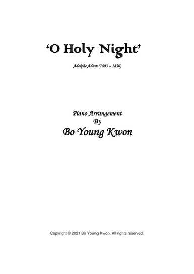 O Holy Night - Piano (arr. Bo Young Kwon)