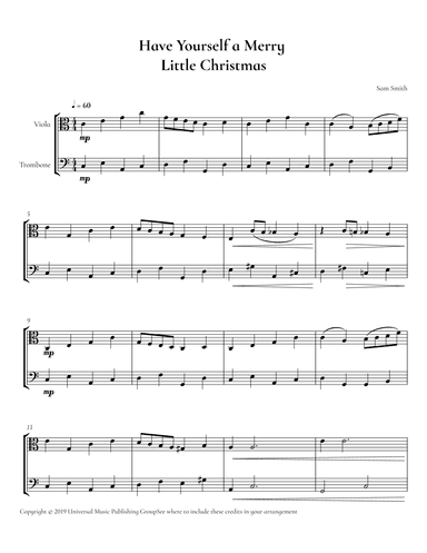 Have Yourself A Merry Little Christmas (arr. Cadenza Editions)