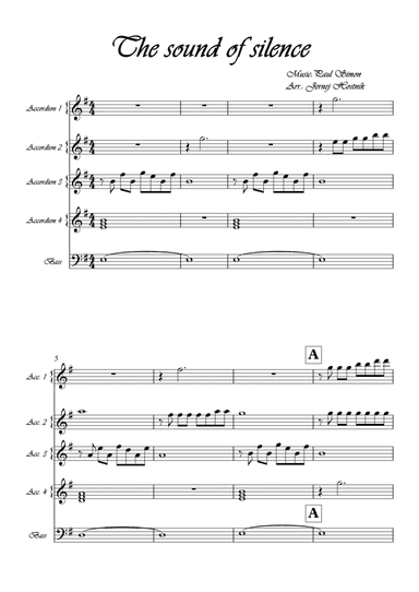 The Sound Of Silence (arr. Jernej Hostnik)