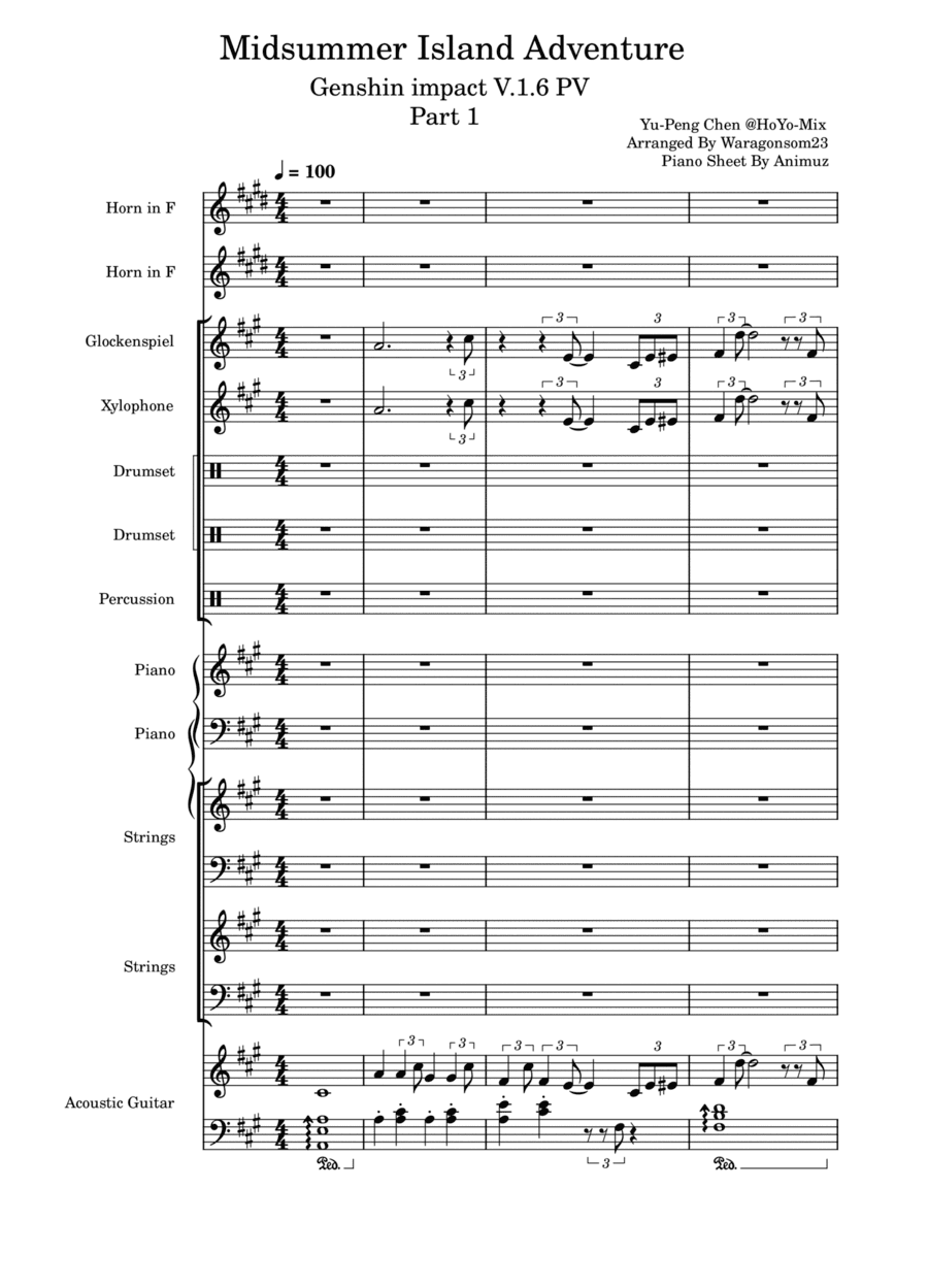 Midsummer lsland Adventure l Genshin lmpact Ver.1.6 PV [Sheet Music]