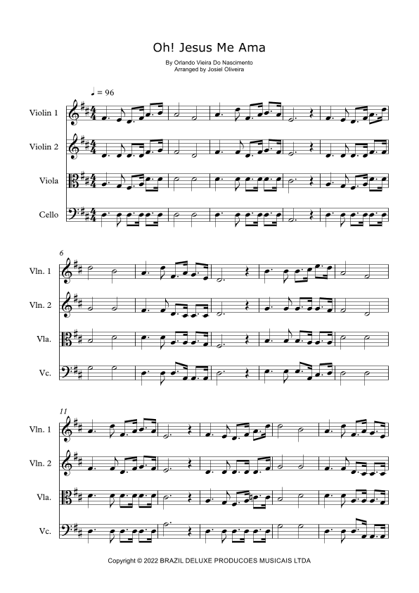 Oh Jesus Me Ama (arr. Josiel Oliveira)