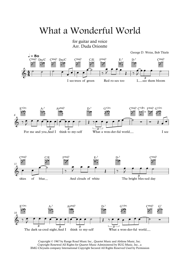 What A Wonderful World (arr. Duda Oriontte)