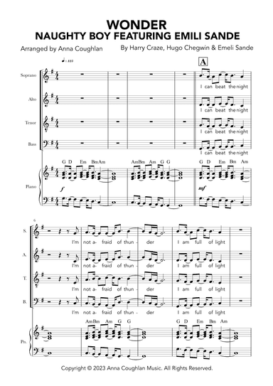 Wonder (arr. Anna Coughlan)