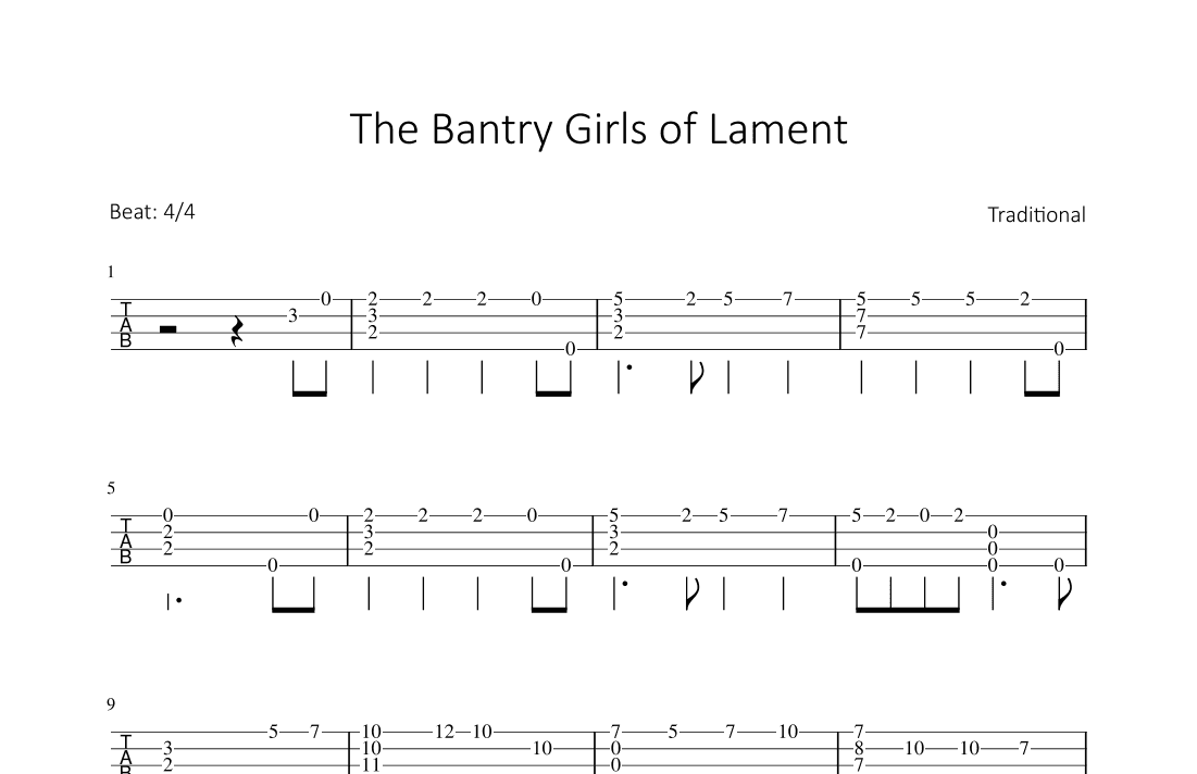 The Bantry Girls of Lament (arr. Bettina Schipp)