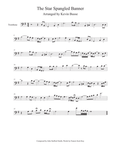 The Star Spangled Banner as performed by P!nk - Trombone (arr. Kevin Busse)