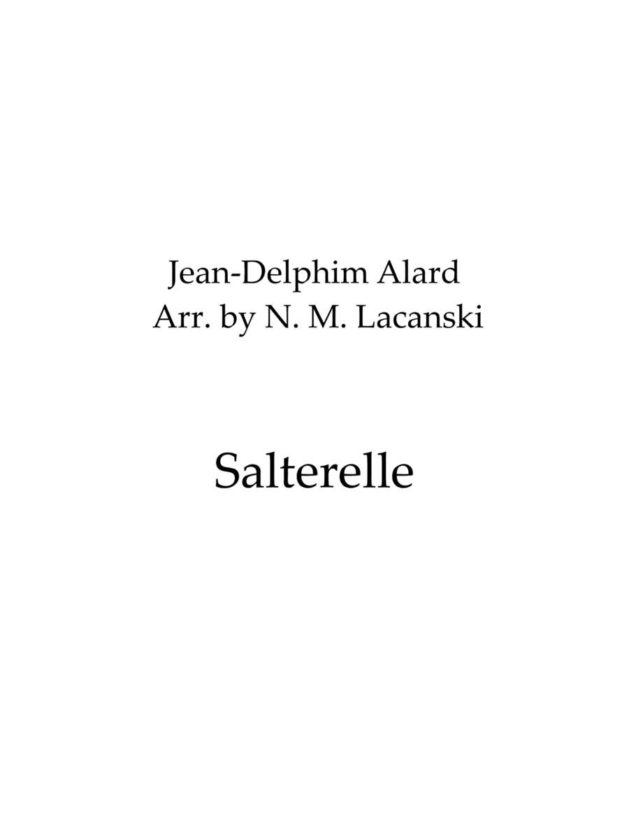 Salterelle (arr. Nick Lacanski)