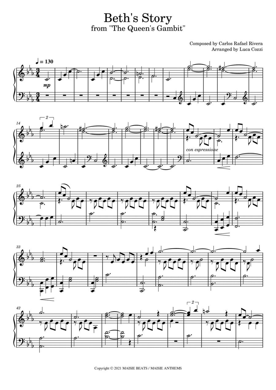 The Queen's Gambit (arr. Luca Cozzi)