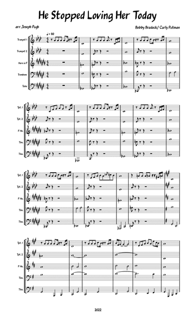 He Stopped Loving Her Today (arr. Joseph Pugh)