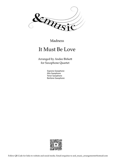 It Must Be Love (arr. Andee Birkett)