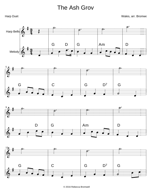 "The Ash Grove" (arr. Rebecca Bromwell)