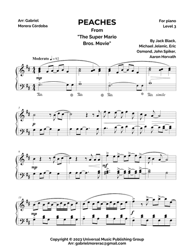 Peaches (arr. Gabriel Morera Córdoba)