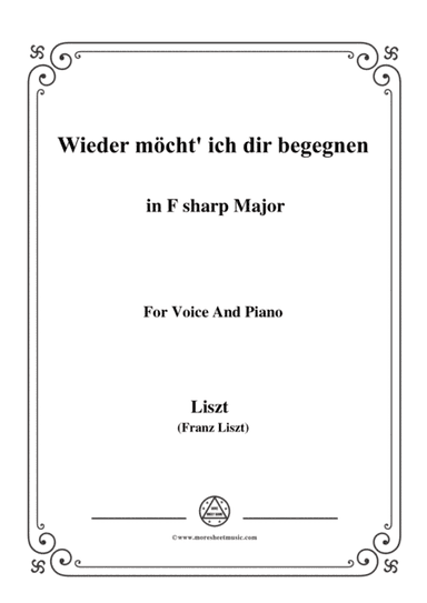 Liszt-Wieder möcht' ich dir begegnen in F sharp Major,for Voice and Piano (arr. MSM)