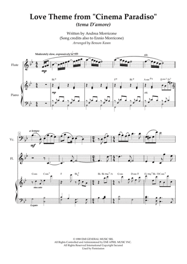 Love Theme (tema D'amore) (arr. Benson Kwan)