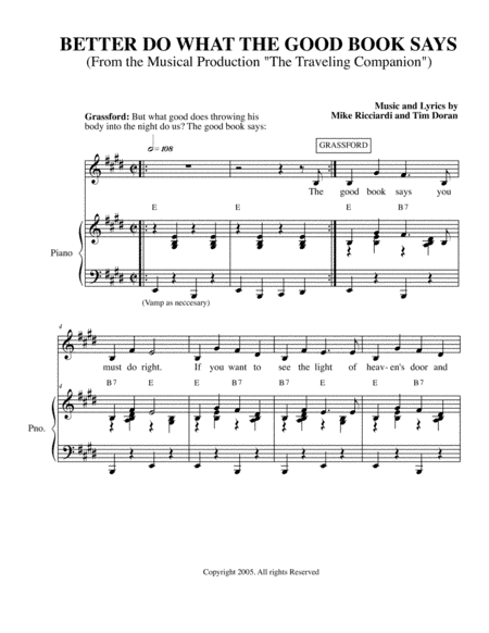 BETTER DO WHAT THE GOOD BOOK SAYS