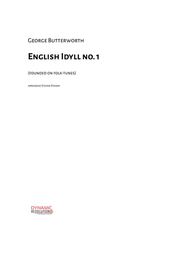 English Idyll no. 1 - Wind Band (arr. Steven Stanke)