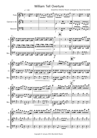 William Tell Overture for Wind Trio (arr. David Burndrett)
