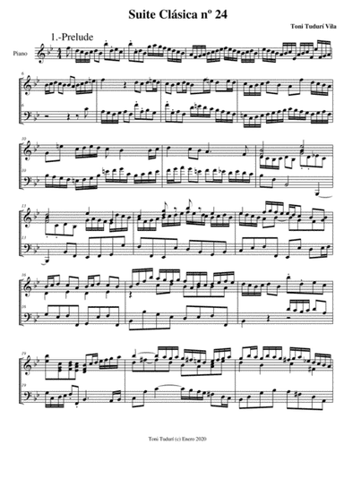 Baroque suite for piano solo nº24