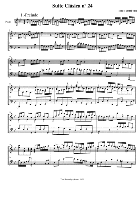 Baroque suite for piano solo nº24