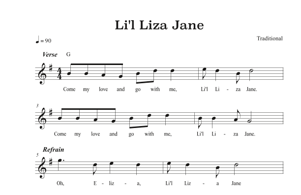 Li'l Liza Jane (arr. Riverside Guitar School)