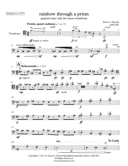 rainbow through a prism - solo tenor trombone