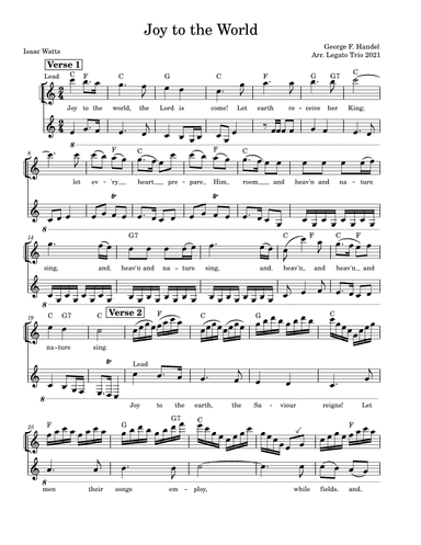 Joy the the World (arr. Legato Trio)