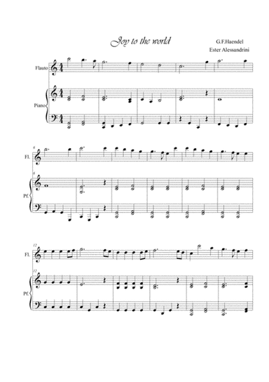 Joy to the world. Flute and piano (arr. Ester Alessandrini)