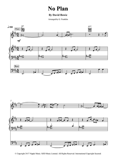 No Plan (arr. G. Franklin)