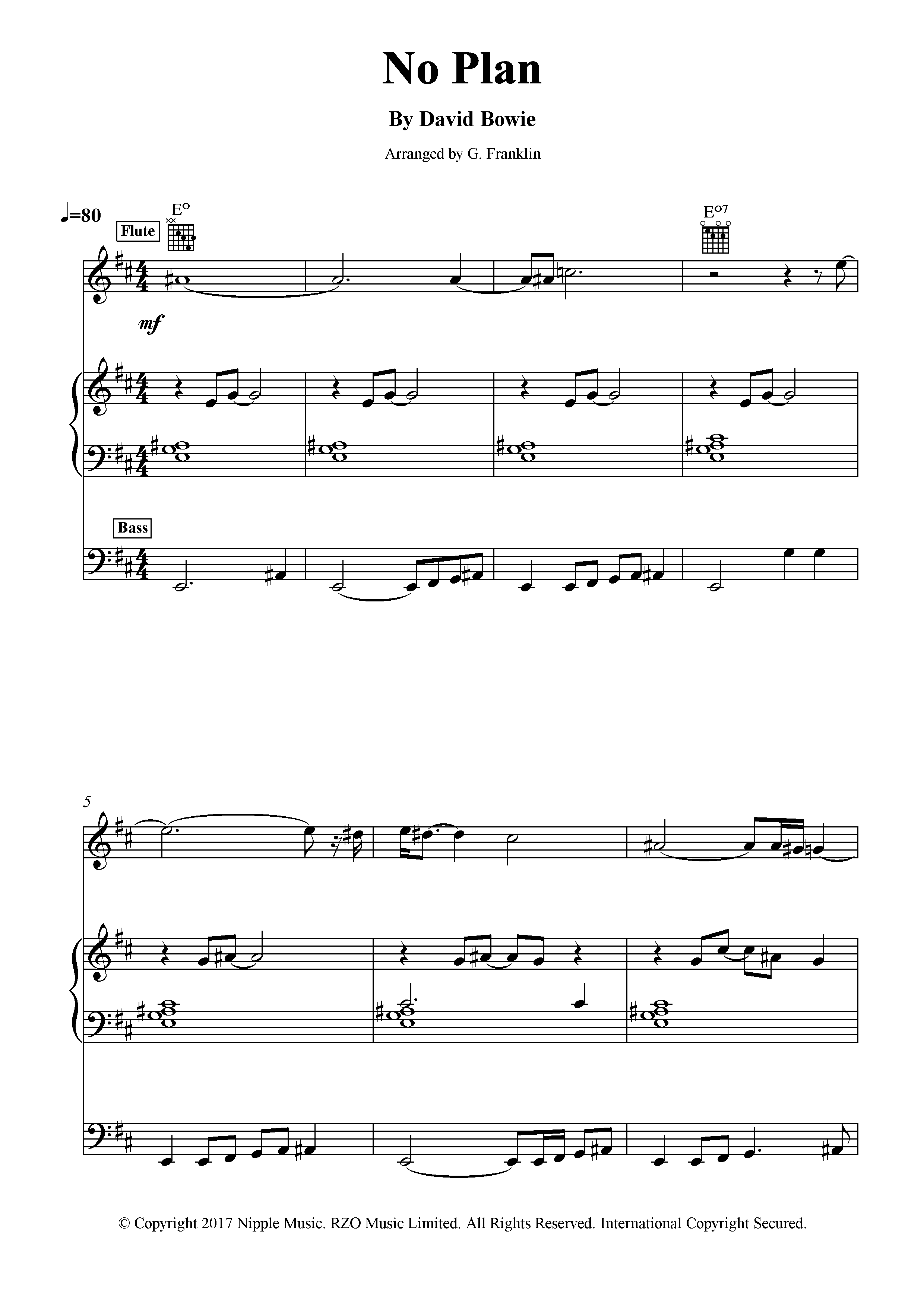 No Plan (arr. G. Franklin)
