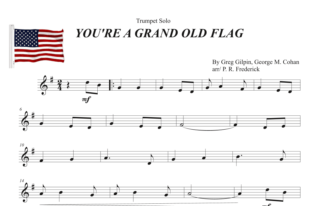 Cohan's Big Three! (yankee Doodle Boy, Give My Regard To Broadway, You're A Grand Old Flag) (arr. P. R. Frederick)