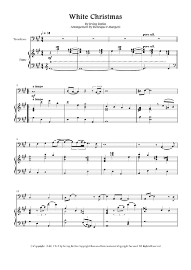 White Christmas (arr. Henrique F Mangoni)