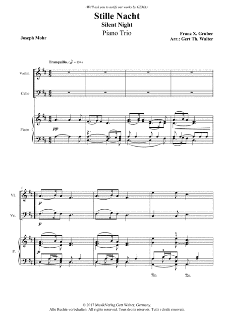 Silent Night (arr. Gert Th. Walter)