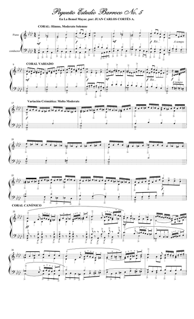 Pequeño Estudio Barroco No. 5 (Small Baroque Studio No. 5)