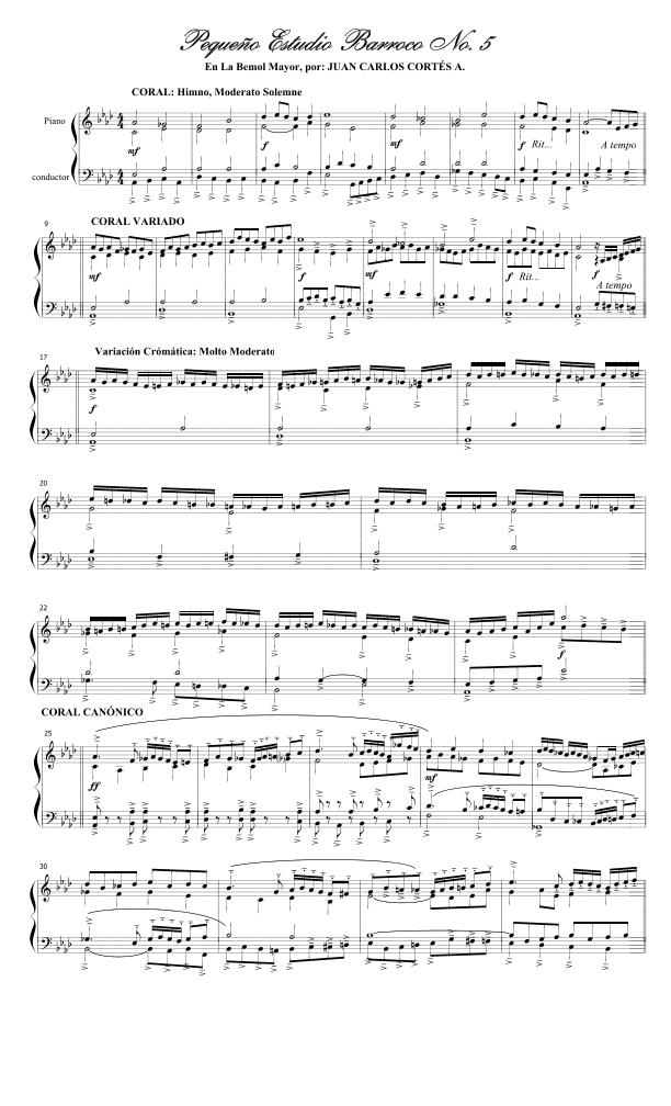 Pequeño Estudio Barroco No. 5 (Small Baroque Studio No. 5)