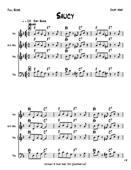 Saucy - Lead Sheet