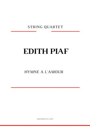 Hymne A L'amour (arr. Alex Talanov)