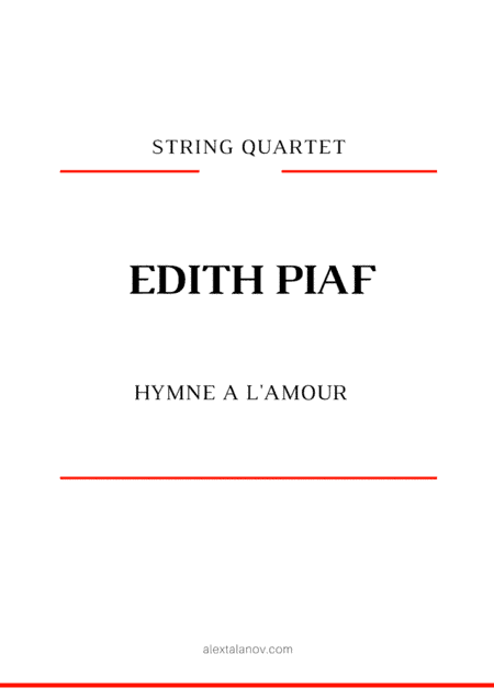 Hymne A L'amour (arr. Alex Talanov)