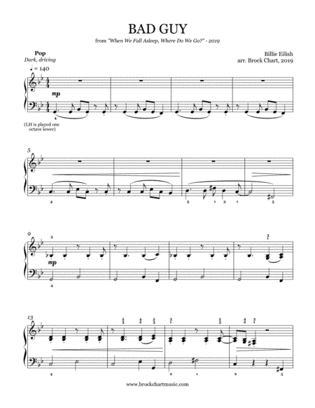 Bad Guy (arr. Brock Chart)