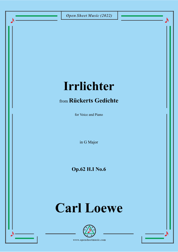 Loewe-Irrlichter,in G Major,Op.62 H.I No.6 (arr. OSM Press)