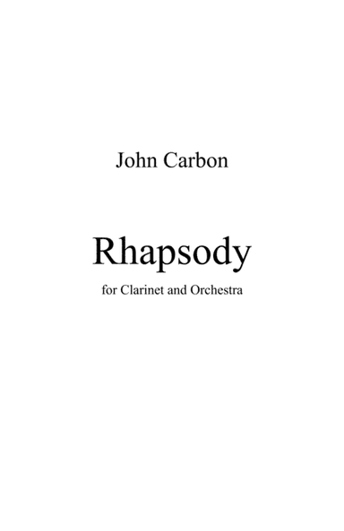 Rhapsody for Clarinet and Orchestra