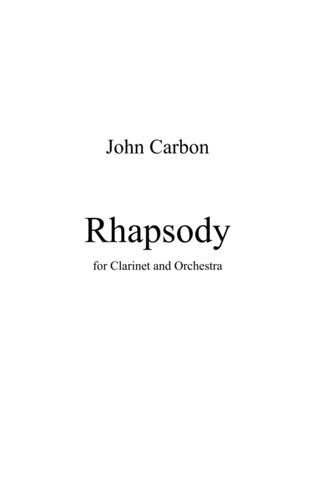 Rhapsody for Clarinet and Orchestra