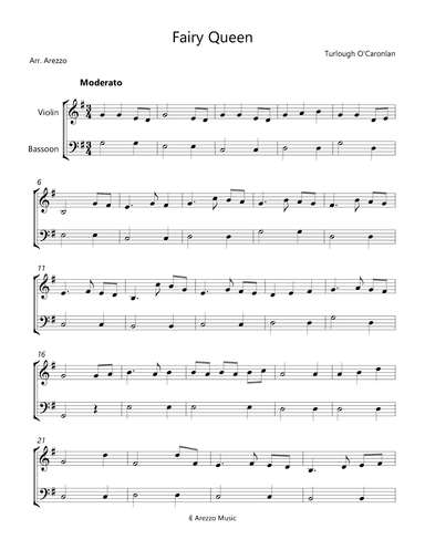 Fairy Queen - Violin and Bassoon arrangement (arr. Arezzo Music)