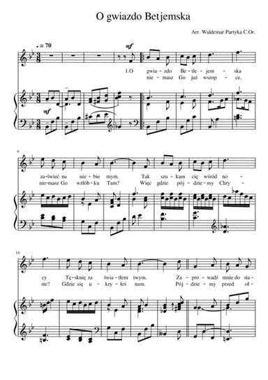 Koleda / Polish Christmas carol -  "O Gwiazdo Betlejemska"