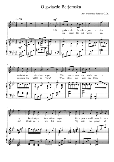 Koleda / Polish Christmas carol -  "O Gwiazdo Betlejemska"