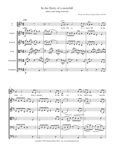 In the flurry of a snowfall  - String orchestra version (everything included)