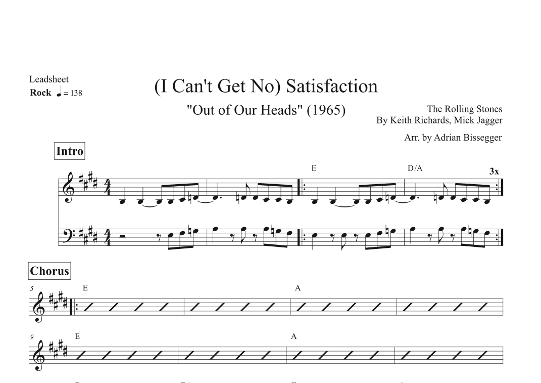 (i Can't Get No) Satisfaction (arr. Adrian Bissegger)