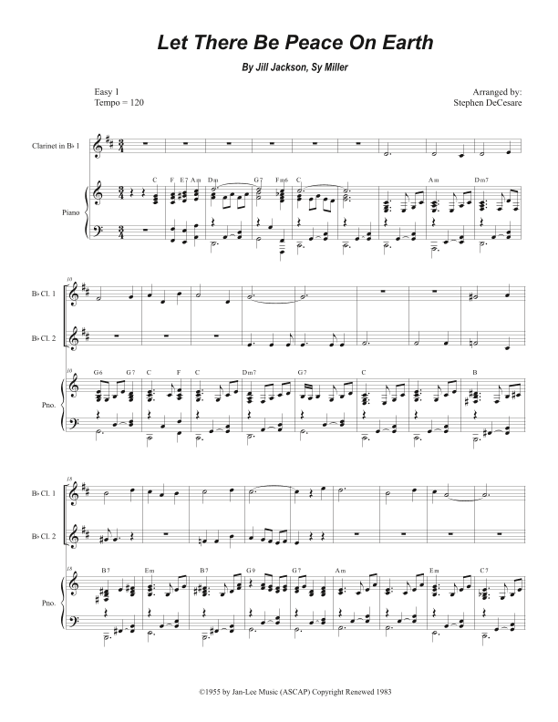 Let There Be Peace On Earth (arr. Stephen DeCesare)