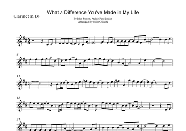 What A Difference You've Made In My Life (arr. Josiel Oliveira)