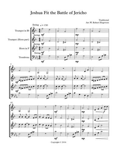 Joshua Fit the Battle of Jericho (arr. W. Robert Hogeveen)